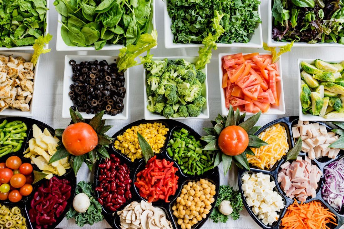 Fresh ingredients being prepared for a family meal
